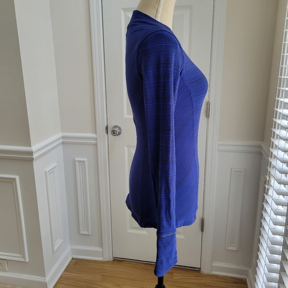 Lululemon Kanto Catch Me Striped‎ Long Sleeve Blouse Rulu Fabric - Picture 5 of 12